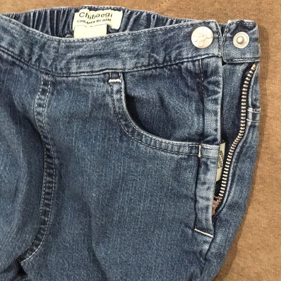 H&M Chiboogi Girls Sz 4 Ruffle Hem‎ Capri Jeans 100% Cotton Summer - Picture 4 of 6